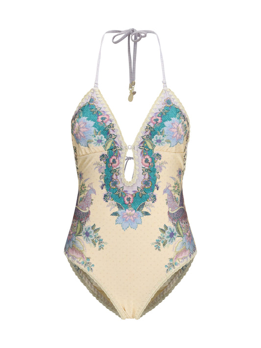 ZIMMERMANN Indra crochet detail One-Piece Swimsuit