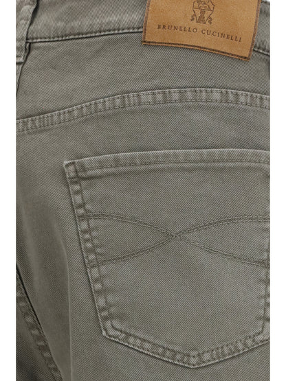 Brunello Cucinelli Jeans with turn-up hem - Army Washed