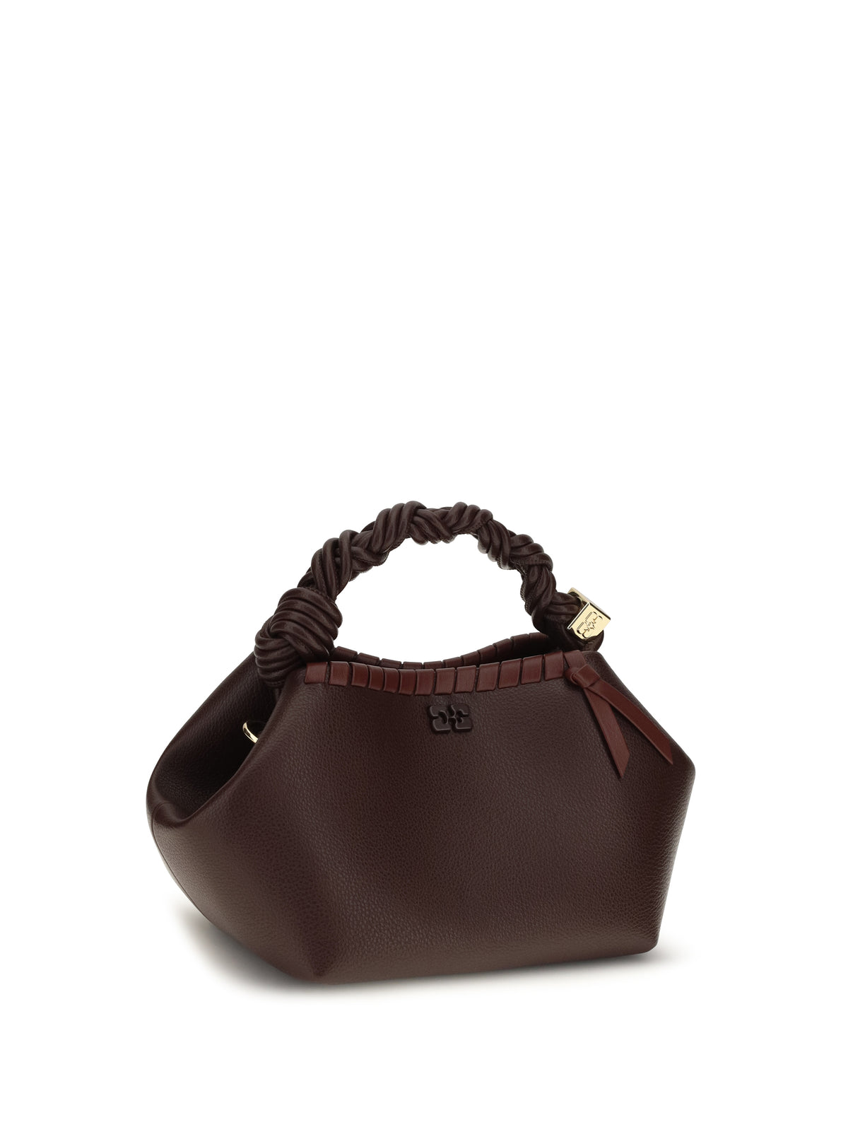 Ganni Small Bou woven Handbag - Bitter Chocolate