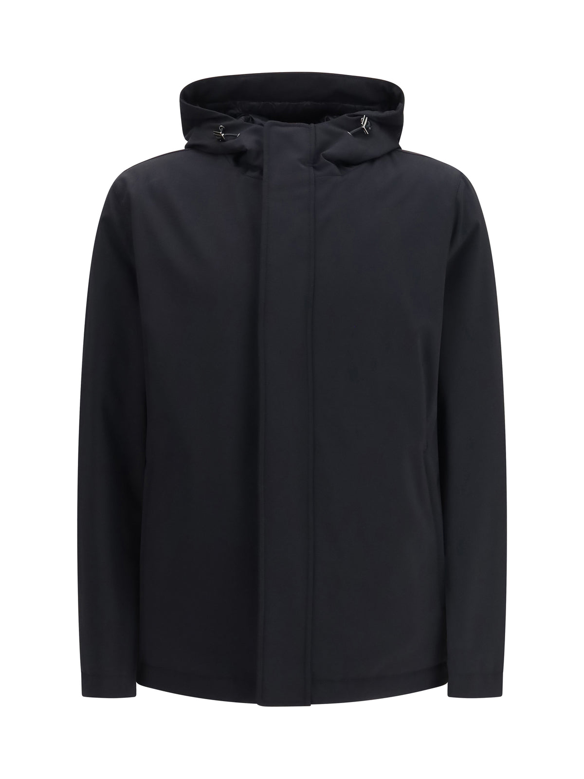 Herno Water-repellent nylon Hooded padded Jacket - Black