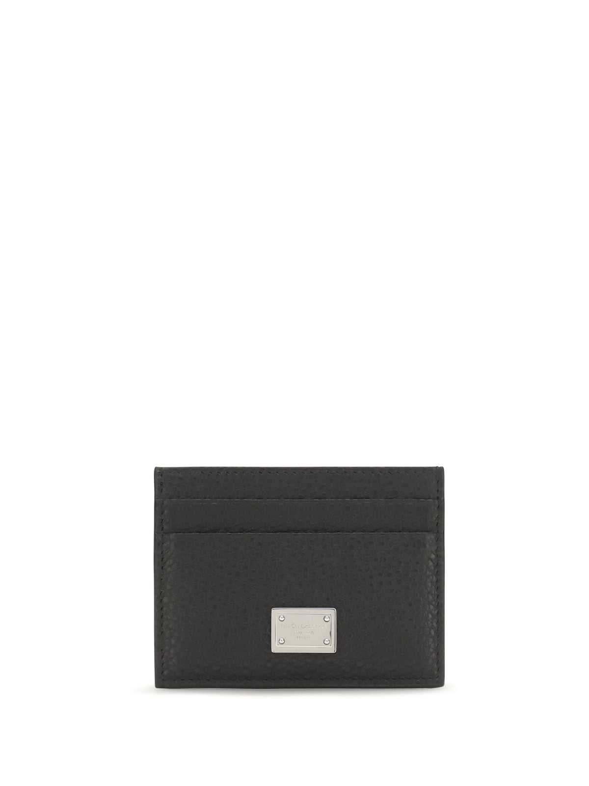 Dolce & Gabbana Logo-plate leather Card Holder - Black