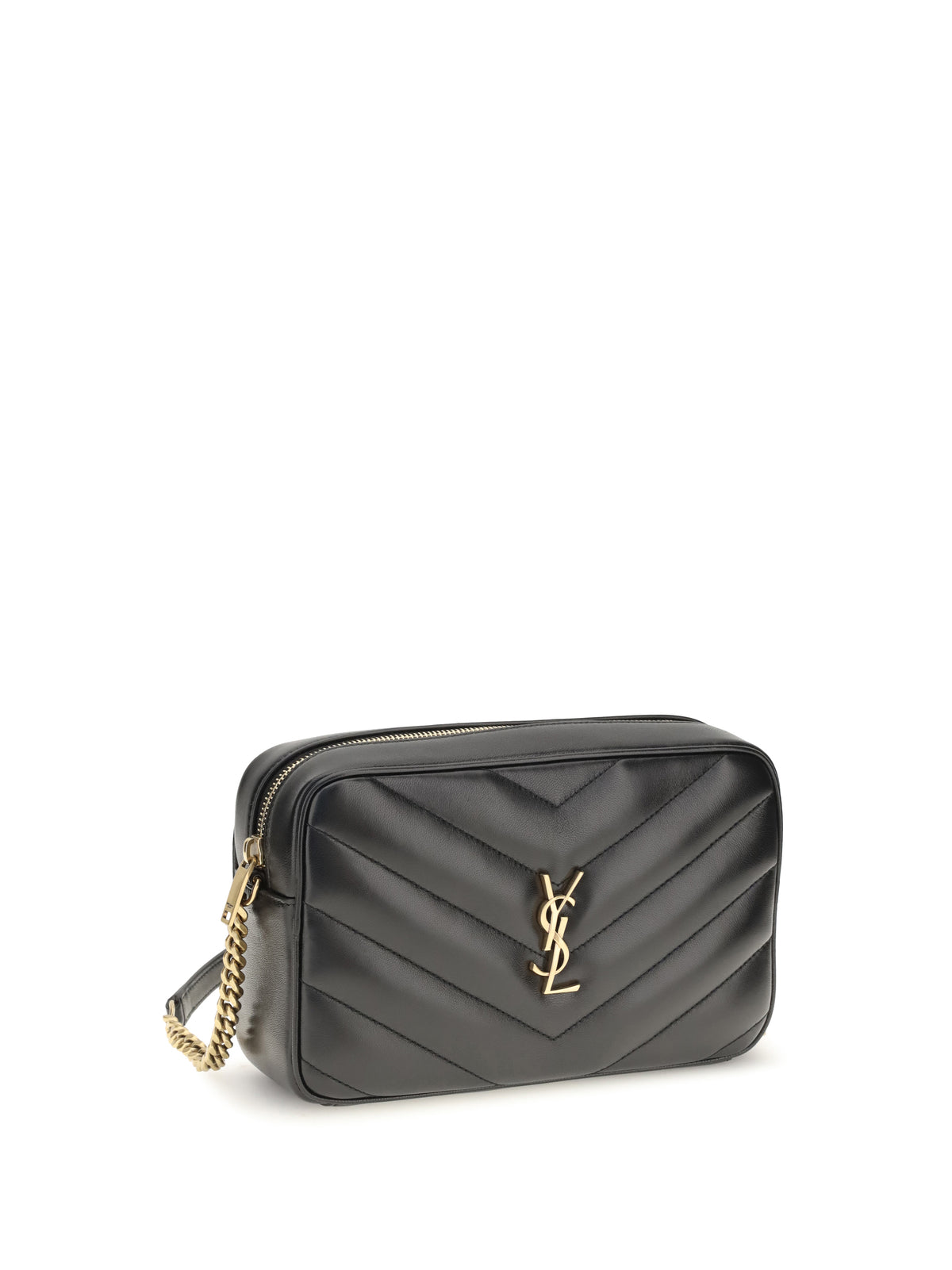Saint Laurent LouLou Matelassé leather Crossbody Bag - Black