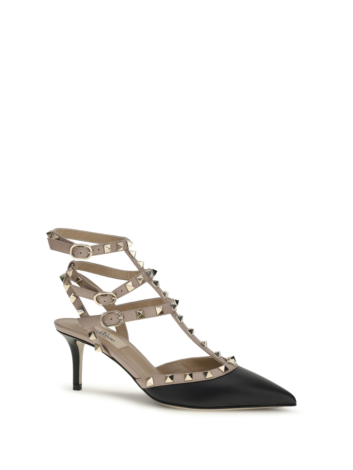 Valentino Garavani Rockstud Pumps - Black/Poudre