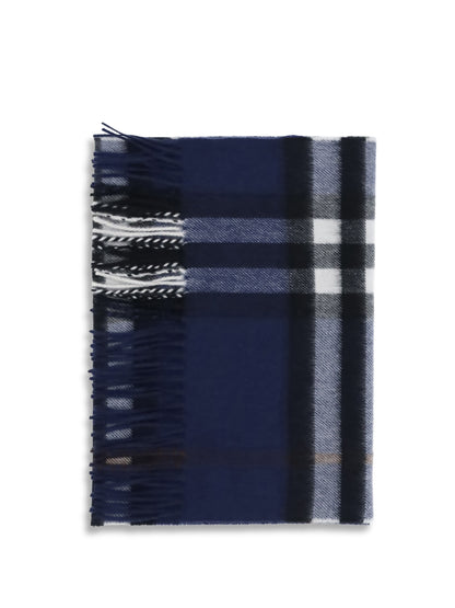 Burberry Cashmere Check pattern Scarf - Mast Blue