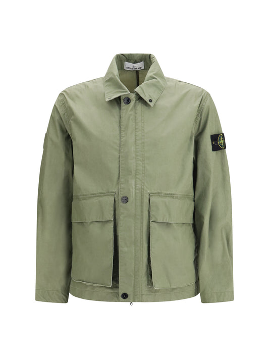 STONE ISLAND 4100054 Waxed Pigment Cotton Tela coach Jacket