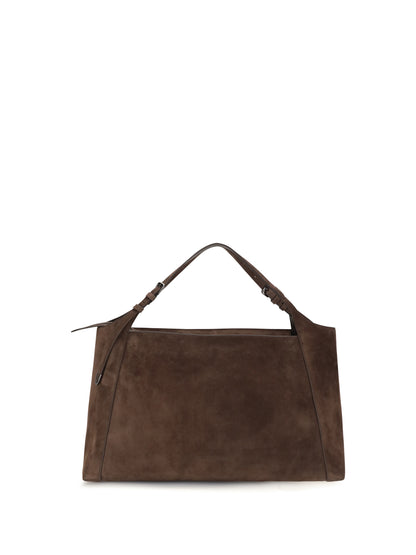 Brunello Cucinelli Sartorial suede Shoulder Bag - Espresso