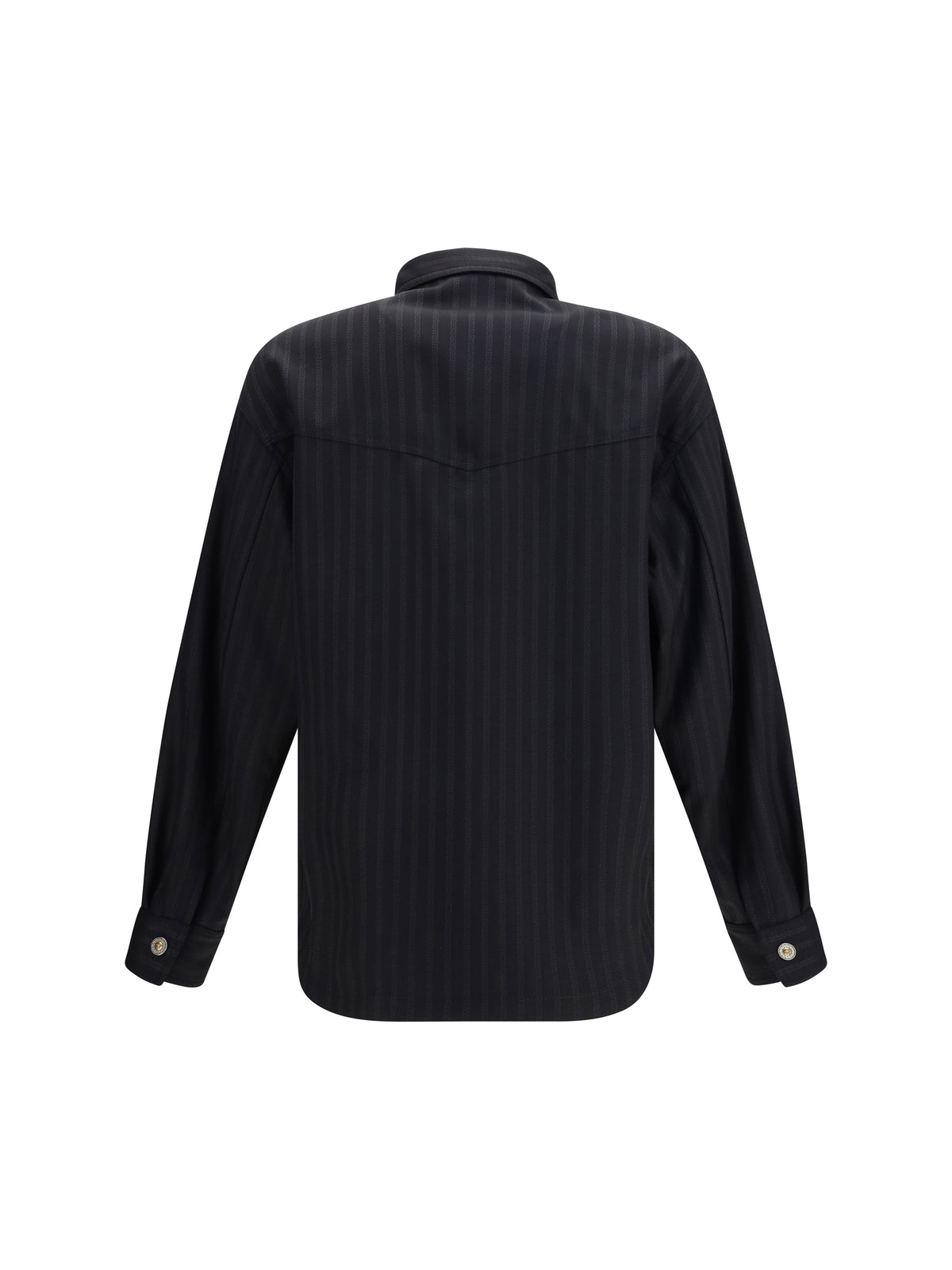 Versace Greca Monogram jacquard wool Shirt - Black