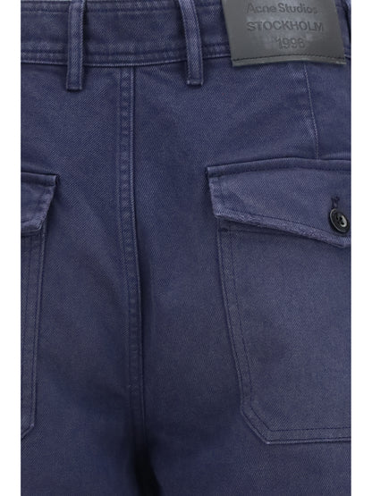 Acne Studios Organic cotton twill Pants - Navy Blue
