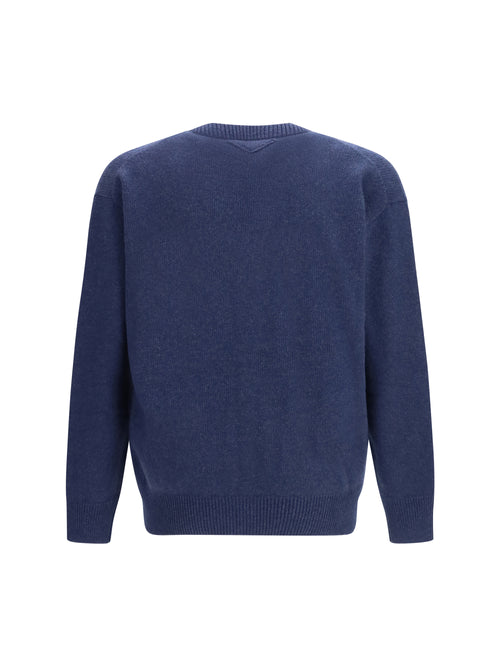 Prada V-neck Re-cashmere Cardigan - Inchiostro