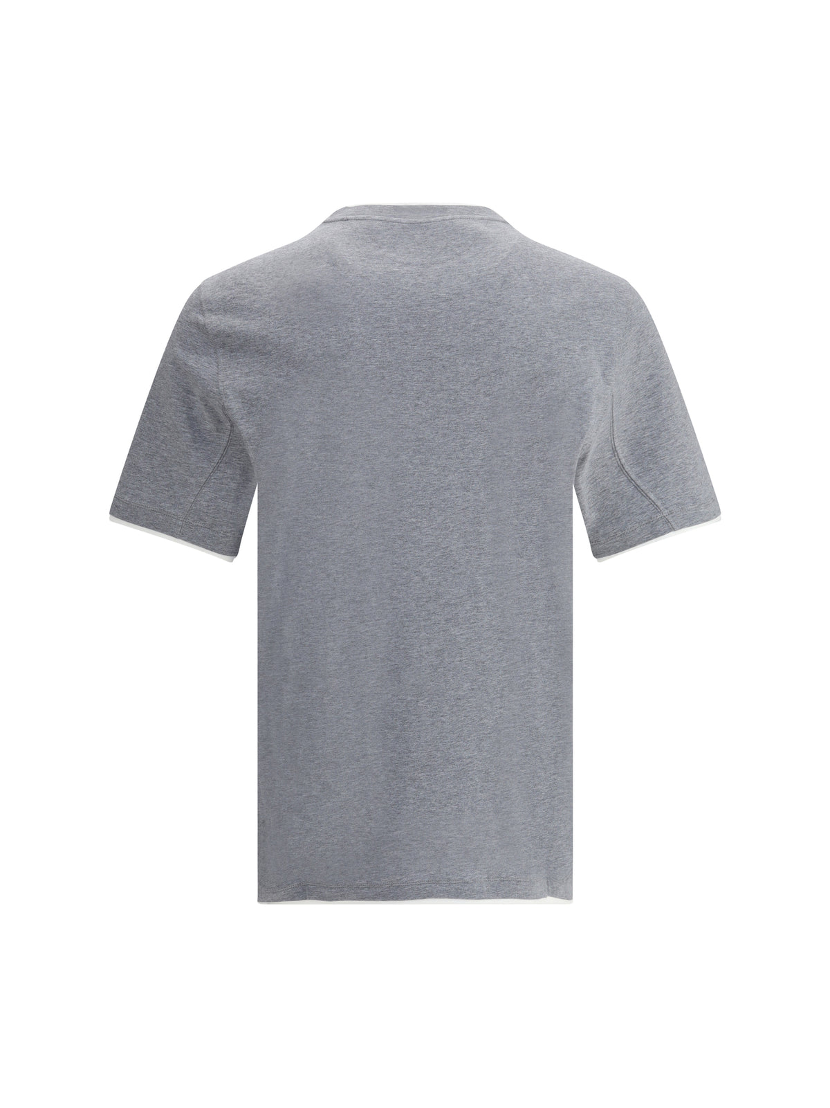 Brunello Cucinelli Cotton T-shirt - Grey Medio+Off White