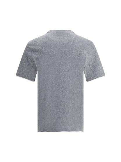 Brunello Cucinelli Cotton T-shirt - Grey Medio+Off White