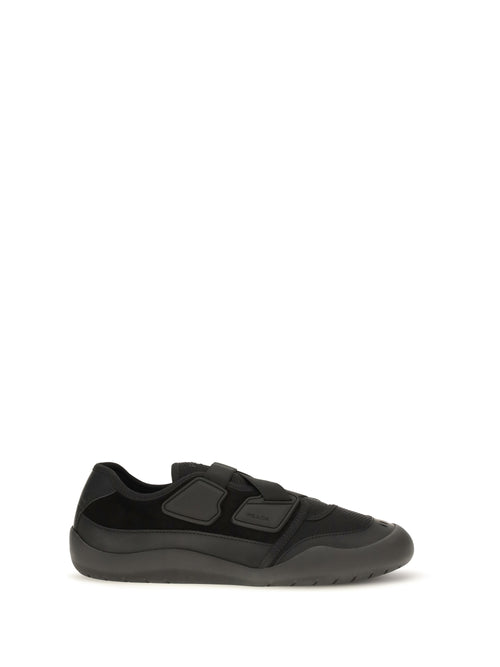 Prada Speedrock leather and mesh Sneakers - Black