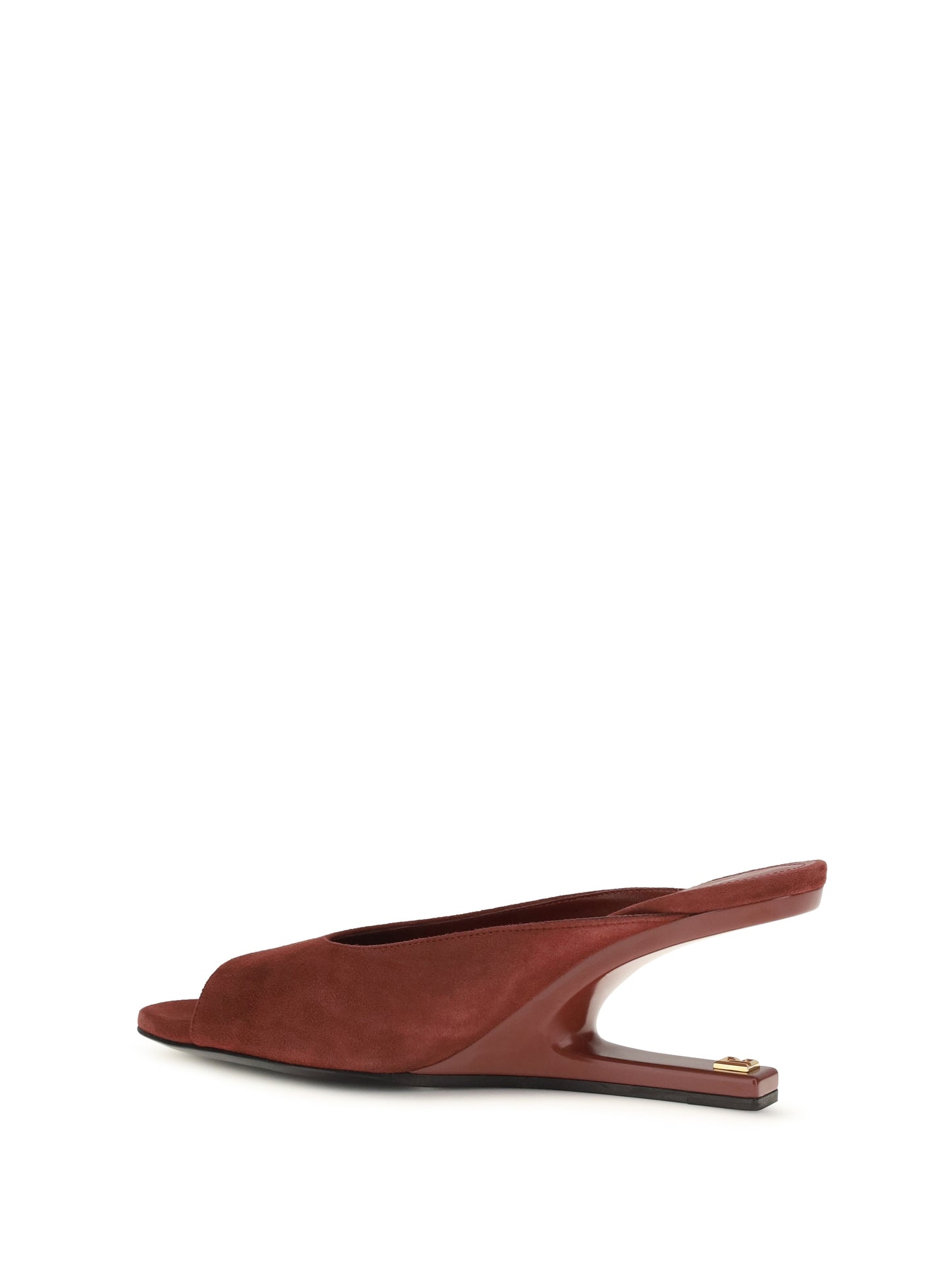 BALMAIN Suede open-toe Mules