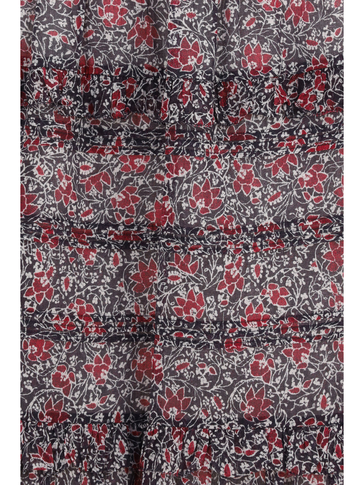 Marant Étoile Volomia long ruffled Skirt - Crushed Berry