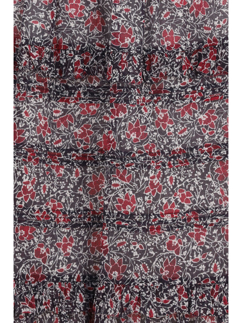 Marant Étoile Volomia long ruffled Skirt - Crushed Berry