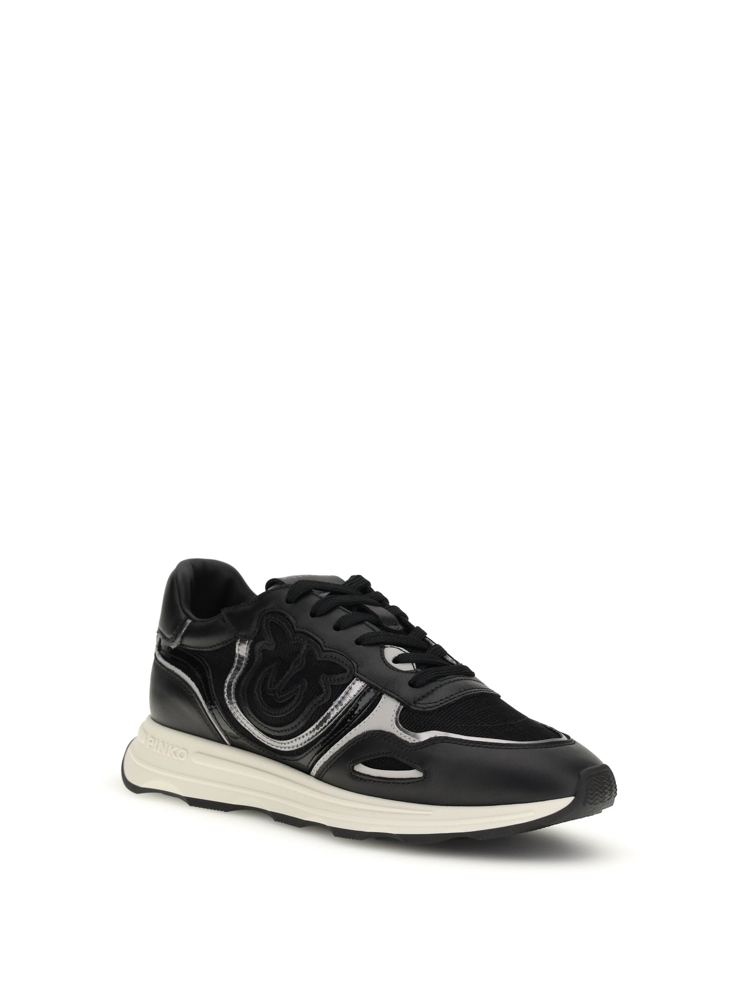 PINKO Leather Zoe Sneakers with mesh inserts
