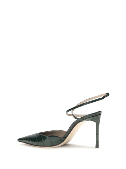 Tom Ford Crocodile-print leather Pumps - Emerald Green
