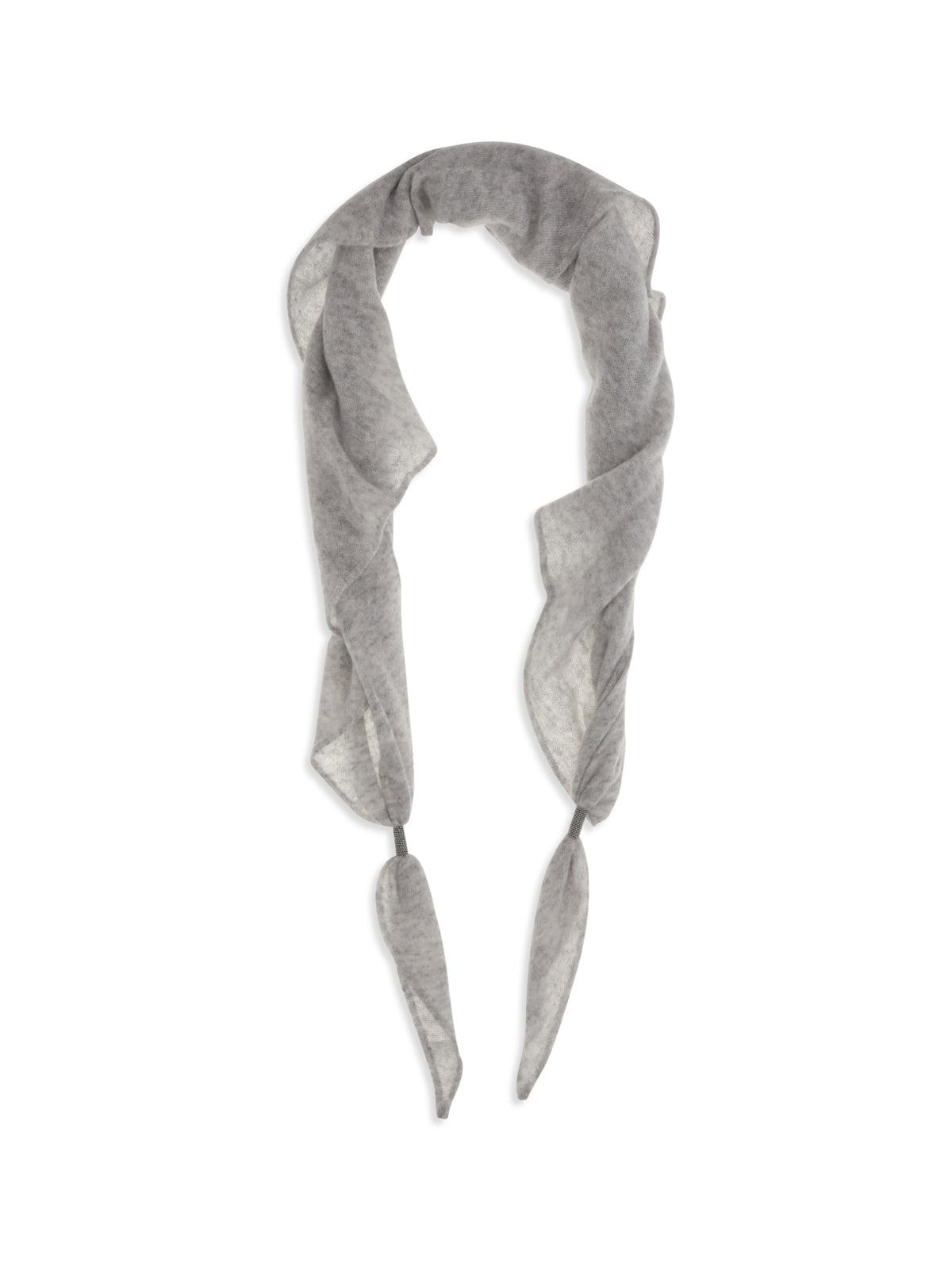 Brunello Cucinelli Cashmere Scarf with monile details - Grey Chiaro+Rutenio
