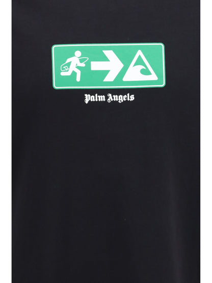 Palm Angels Street Signals cotton T-shirt - Black - Green