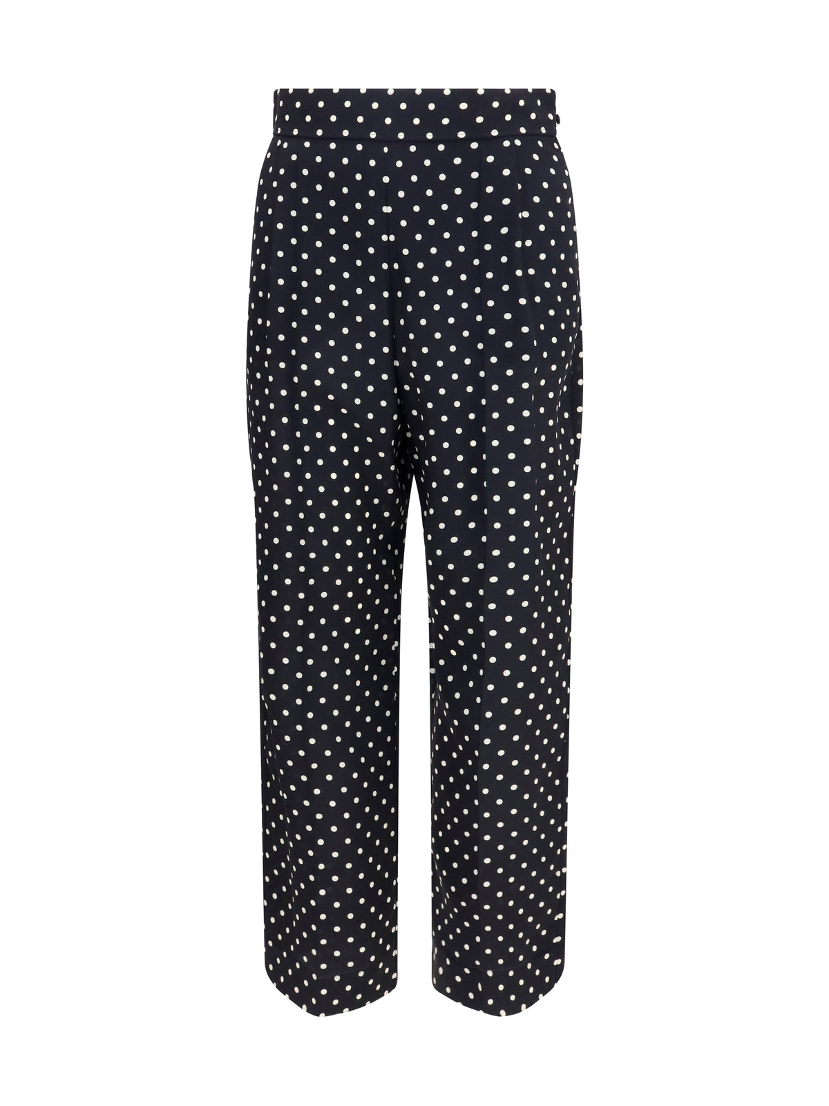 Valentino Polka-dot crêpe de chine Pants - Black/Betulla
