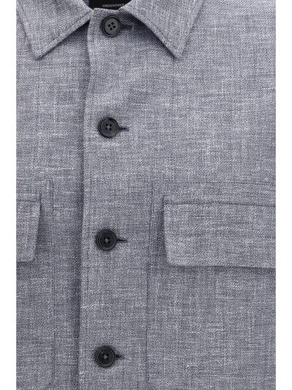 ZEGNA Crossover Shirt Jacket in linen wool and silk