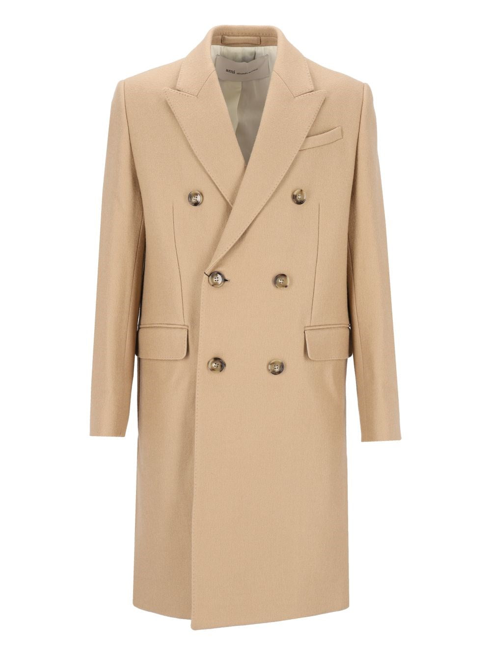 Ami Double-Breasted Coat - Beige