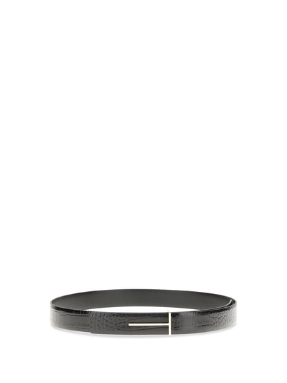 TOM FORD Crocodile-effect Belt