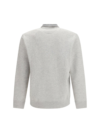 Brunello Cucinelli Double cashmere Cardigan with zip and logo - 2719+073