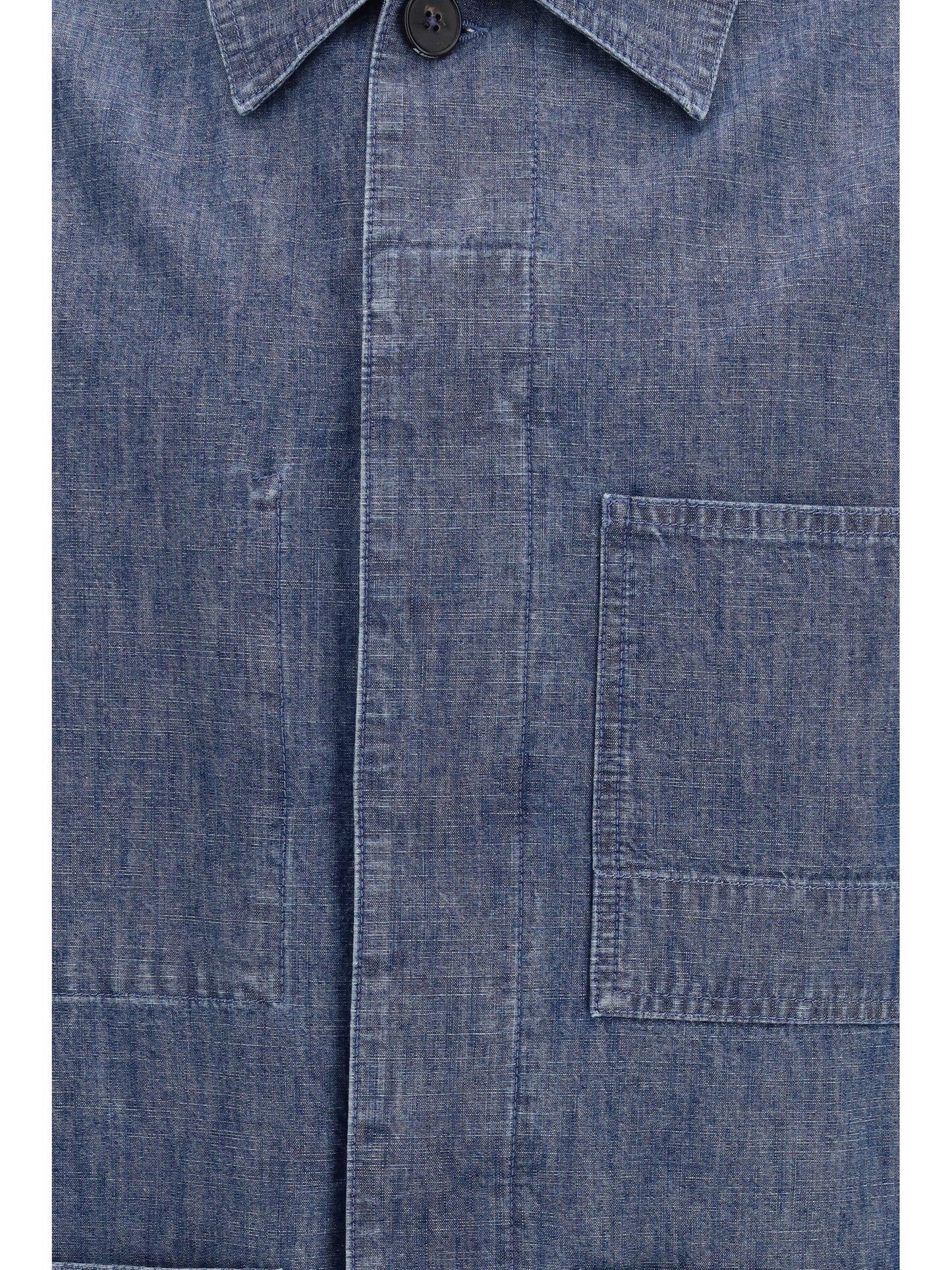 JIL SANDER Patch-pocket chambray Overshirt