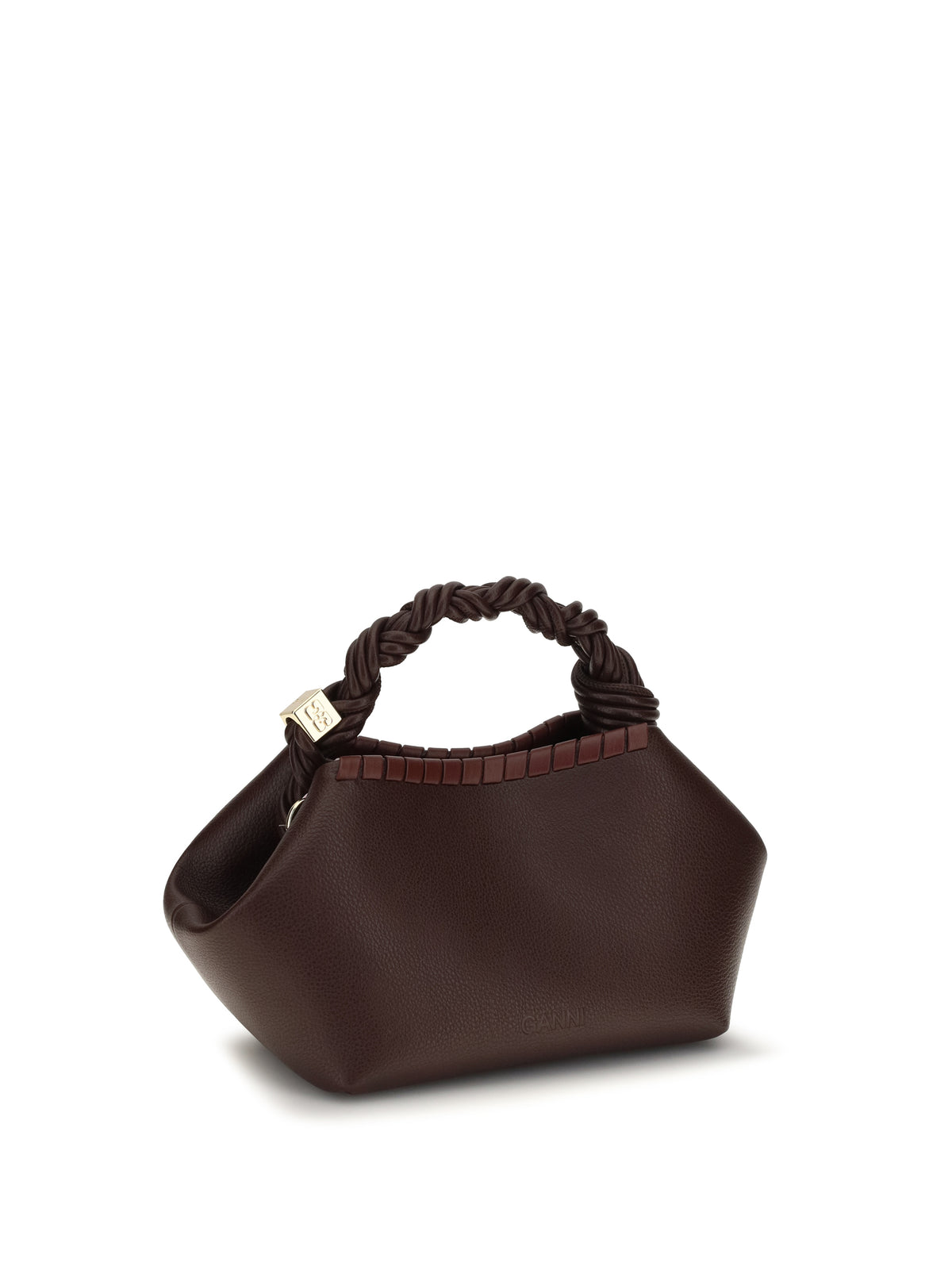 Ganni Small Bou woven Handbag - Bitter Chocolate