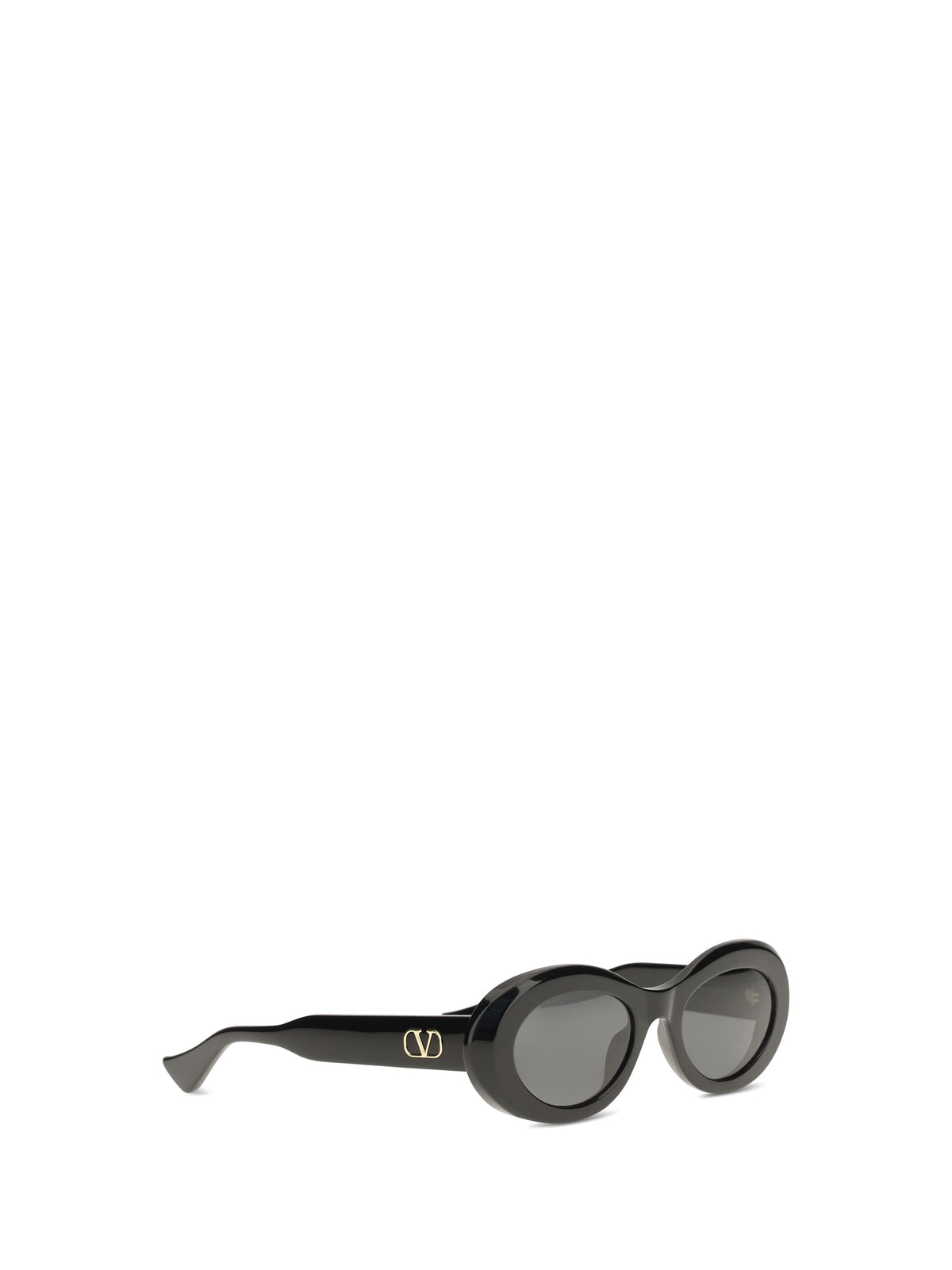 Valentino Garavani VG0057S Oval Sunglasses - Black-Black-Grey