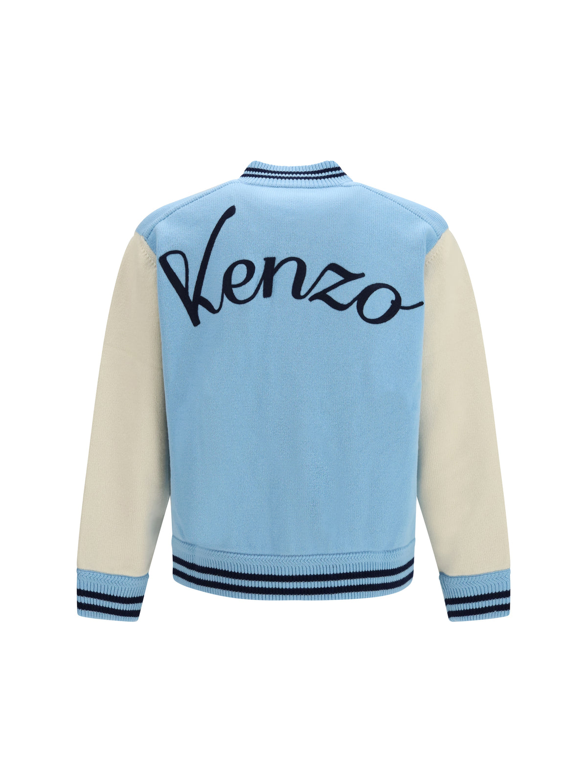 Kenzo Kenzo Varsity wool Cardigan - Light Blue