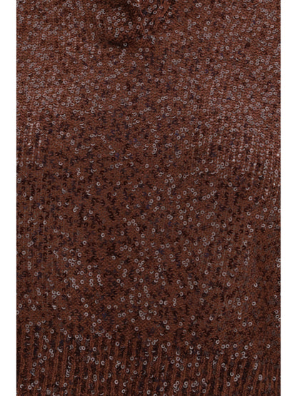 BRUNELLO CUCINELLI Linen, cashmere and silk Top with sequins