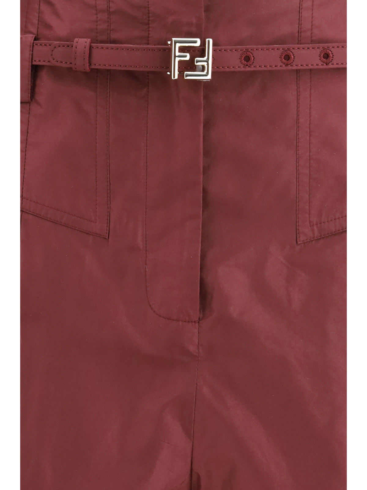 Fendi Taffeta silk Pants - Plum-26