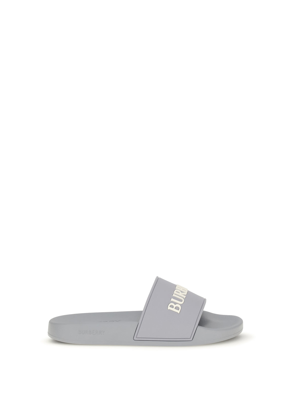 Burberry Logo Slides - Marble Grey/Dove Bei
