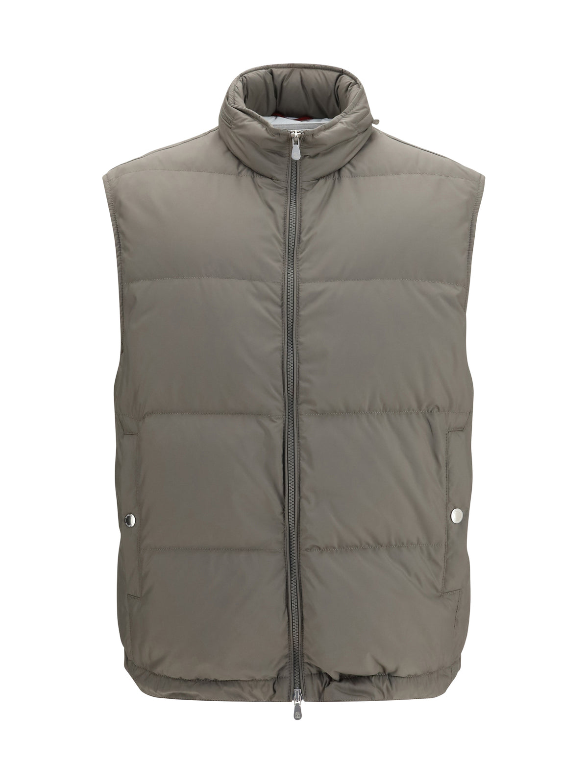 Brunello Cucinelli Sleeveless padded Gilet - Army Washed+Panama