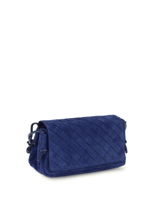 Bottega Veneta Notturno Clutch - Blue Royal-Gold