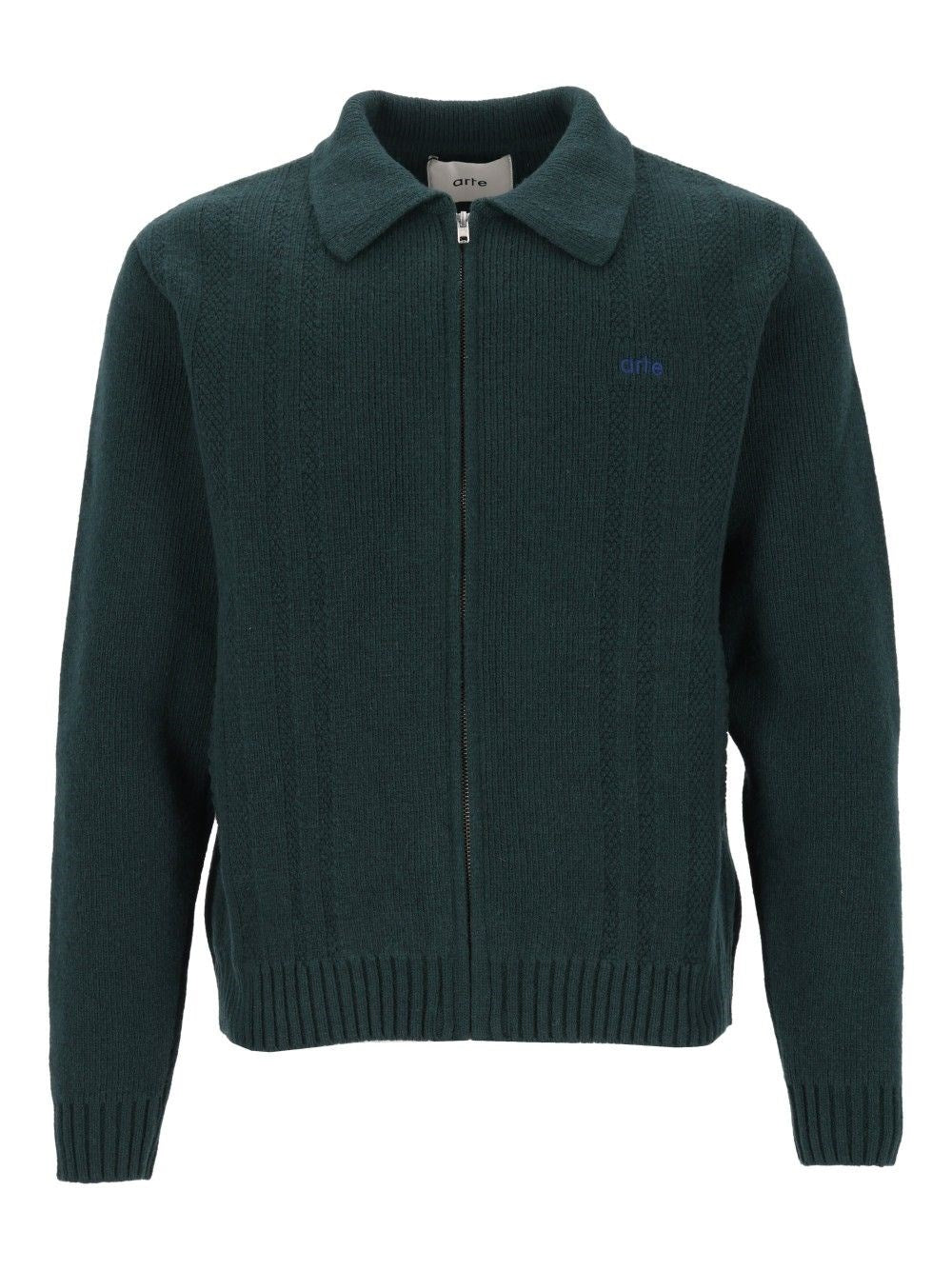 Art Cardigan Colour Line - Green
