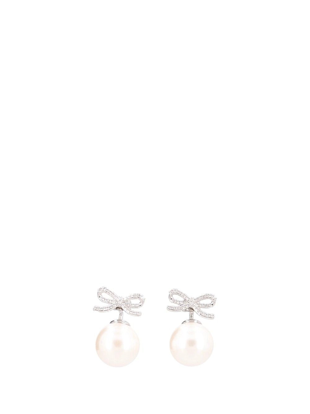 Self-Portrait Bow Earrings - Silver