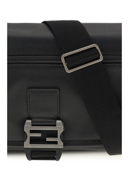Fendi Flux Messenger Shoulder Bag - Nero+Rut.Ubl.Sat