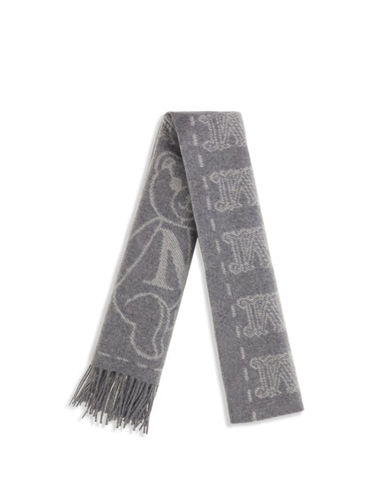 Max Mara Charme Scarf - Grey Dis.Teddy Cream