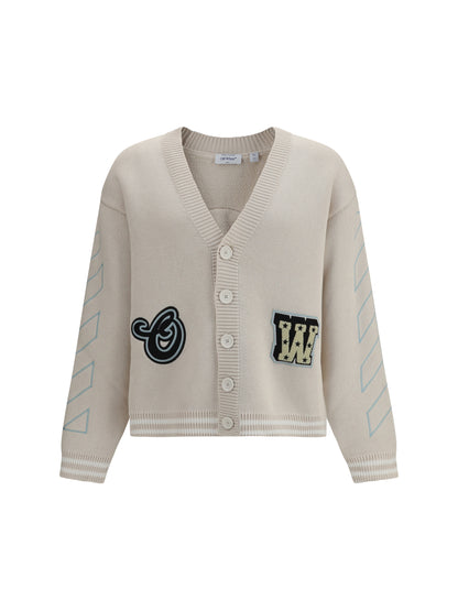 OFF-WHITE Star Logo Diagonal Varsity Cardigan
