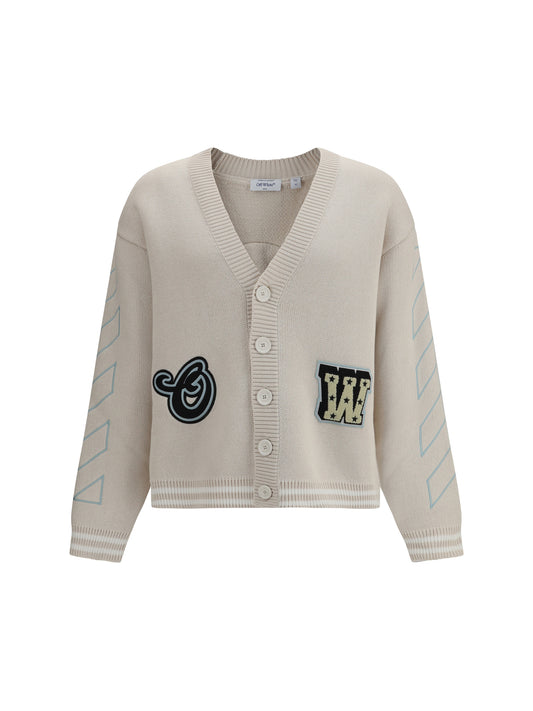 OFF-WHITE Star Logo Diagonal Varsity Cardigan