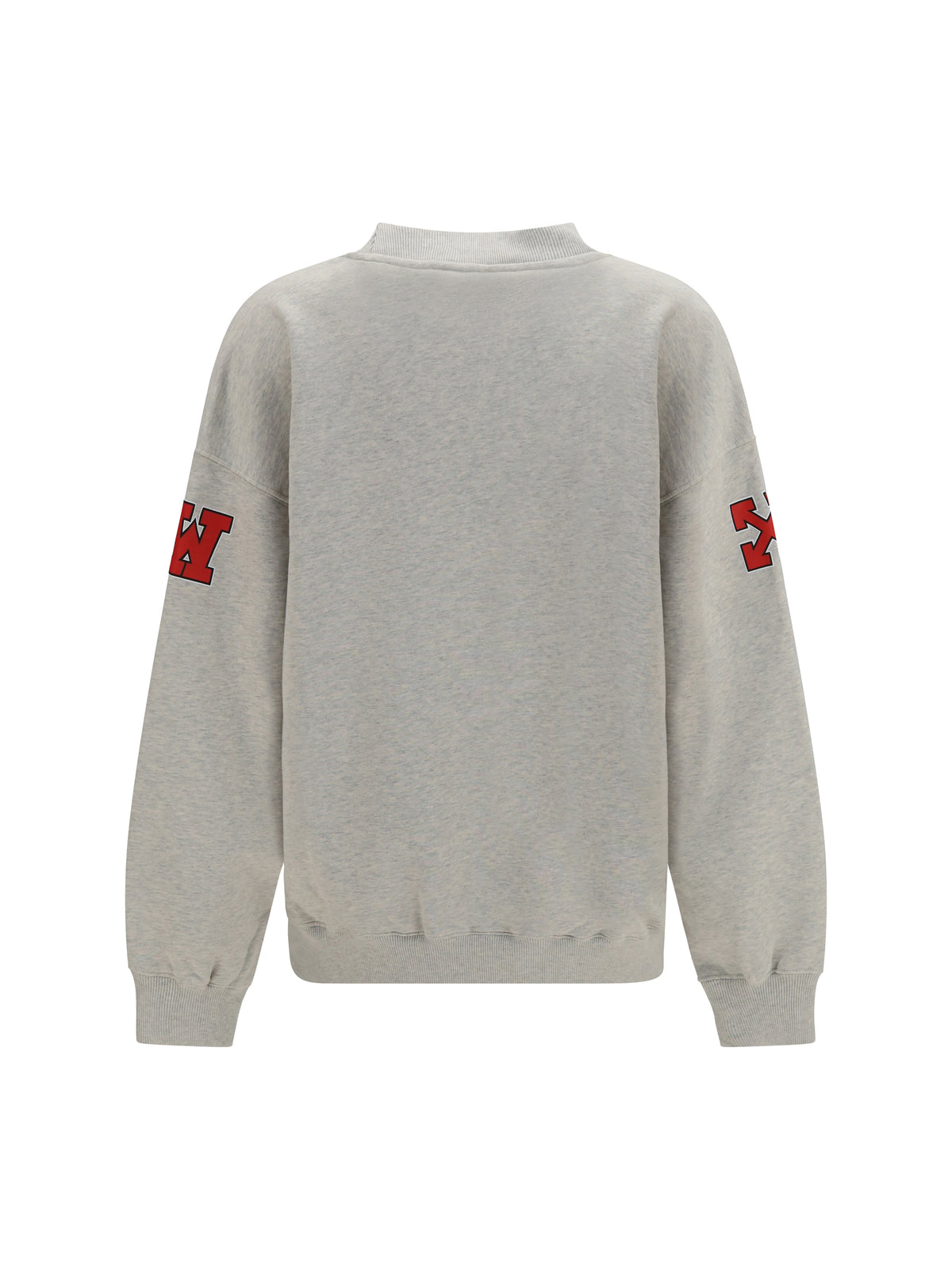 Off-White Off College crewneck Sweatshirt - Grey Melange High Risk Red