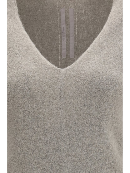 Rick Owens V-neck Sweater - Dust