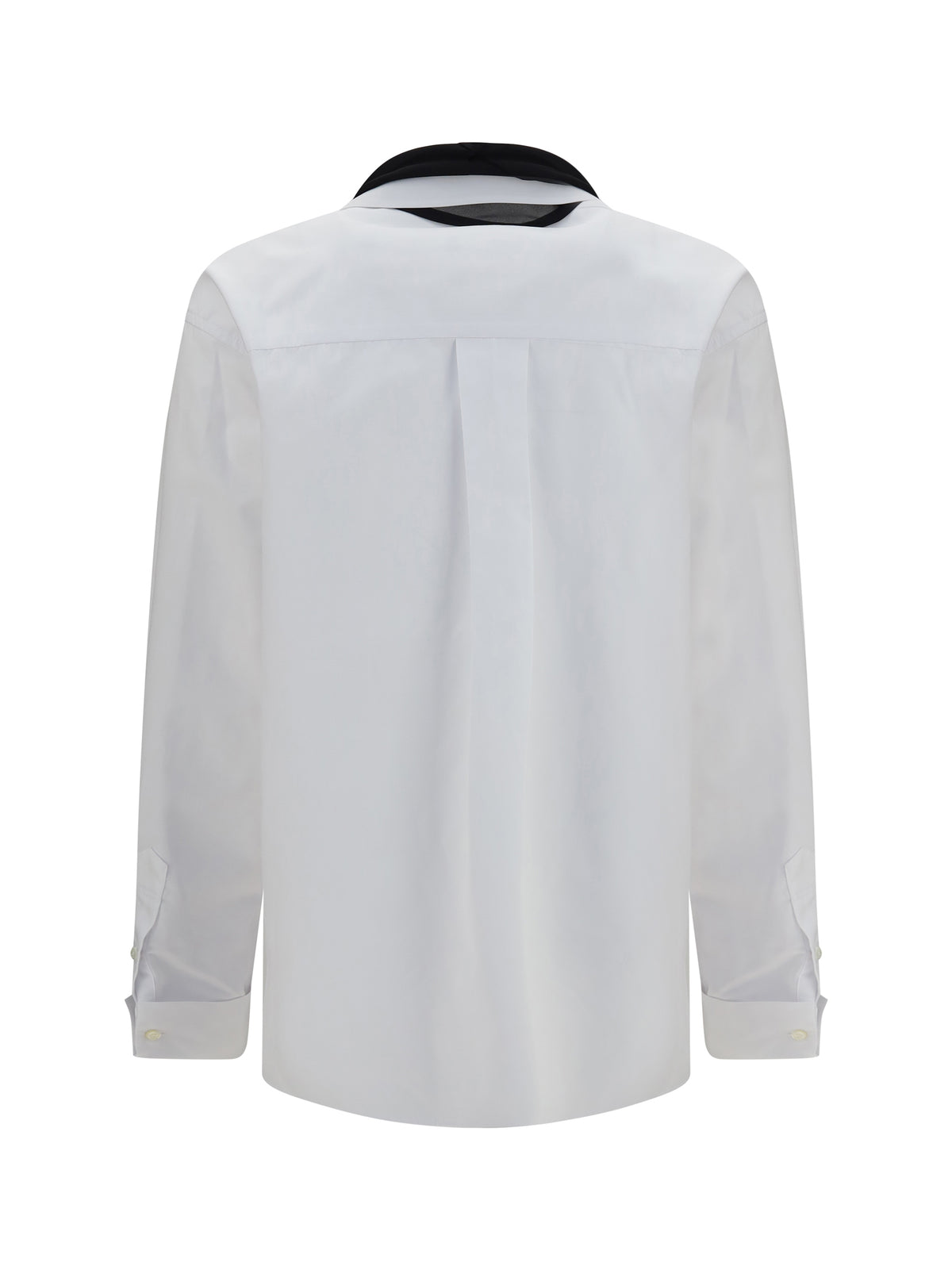 Sacai Cotton poplin Scarf Shirt - Off White