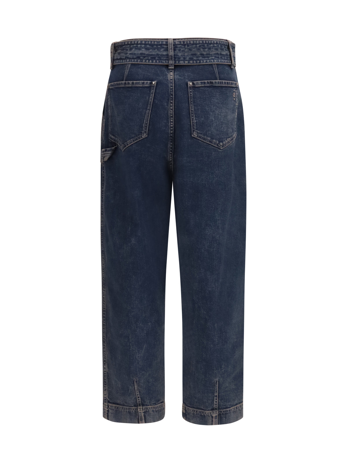 Giorgio Armani Wide-leg Jeans with belt - Grey Navy