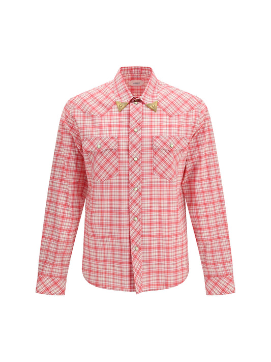 VERSACE Slim checked cotton poplin Shirt