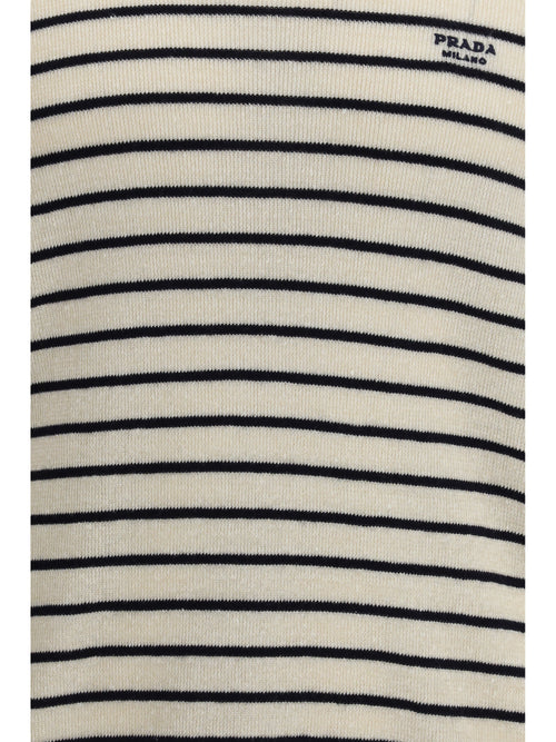Prada jacquard wool and cotton blend Sweater - Natural