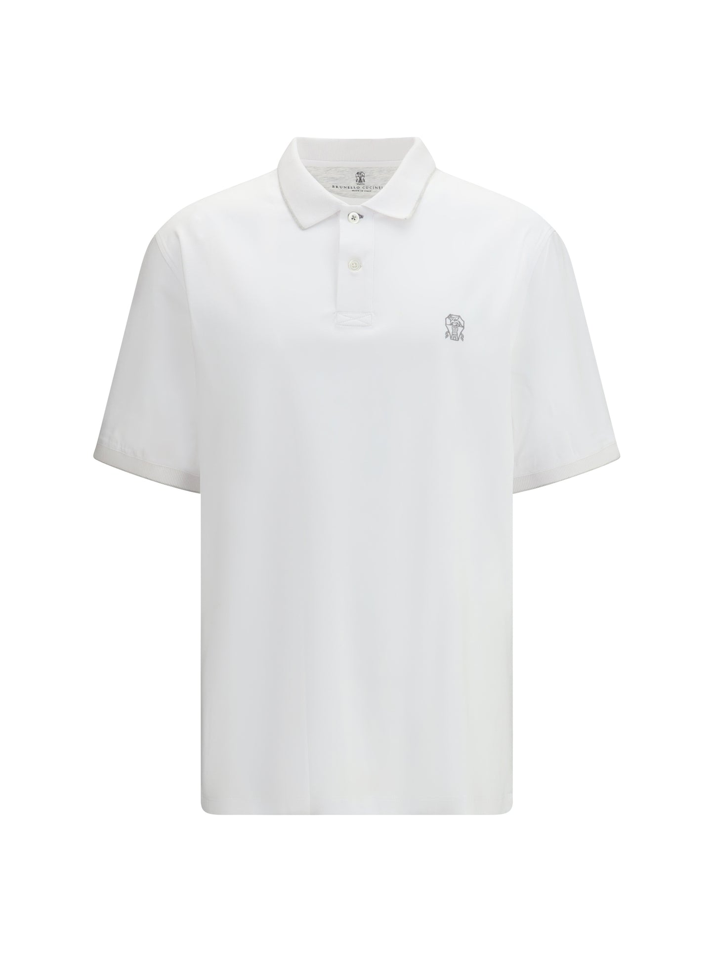 BRUNELLO CUCINELLI Polo in cotton jersey with short sleeves